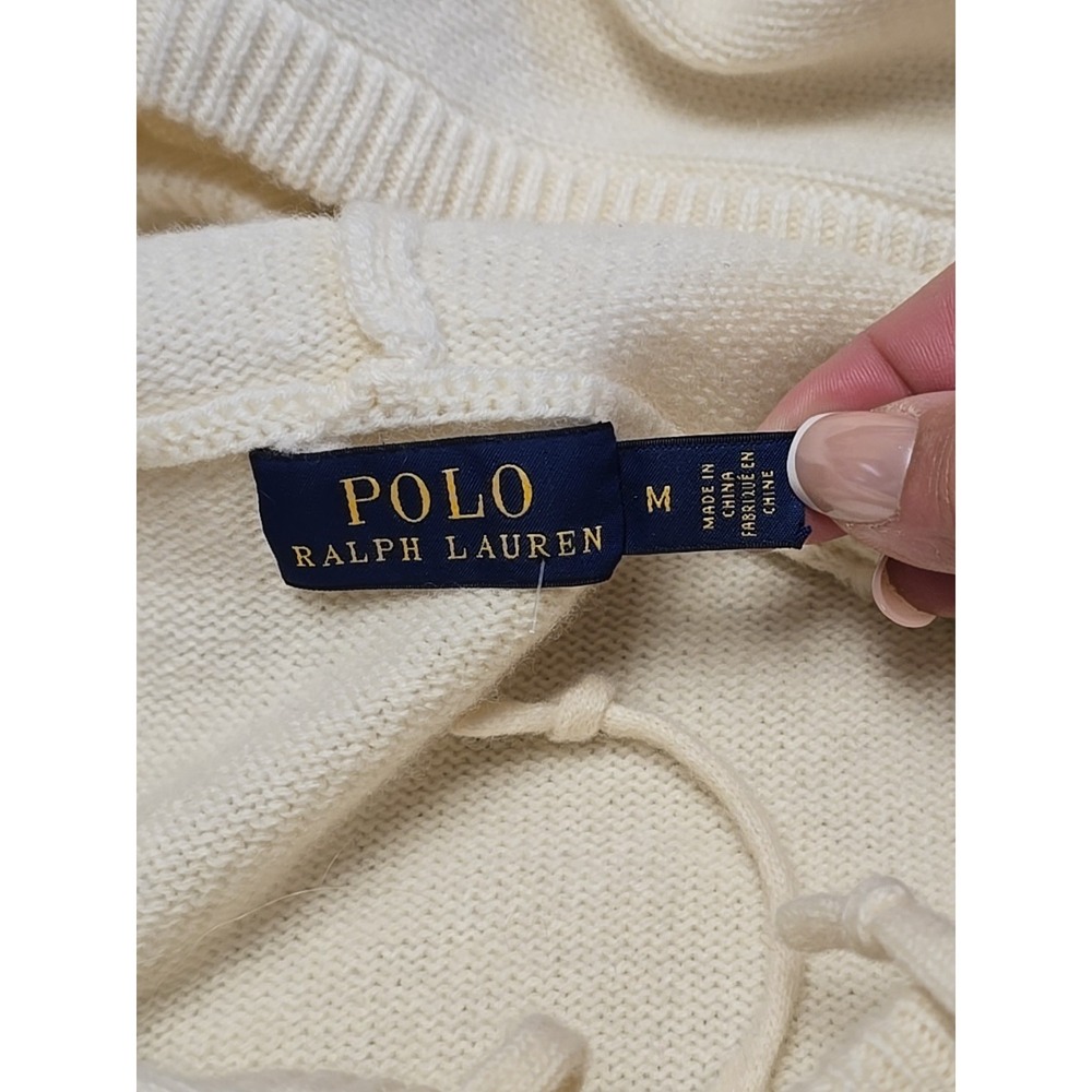 POLO RALPH LAUREN Womens Wool Cashmere Knit Southwestern Aztec Hoodie Sz M - Picture 9 of 9